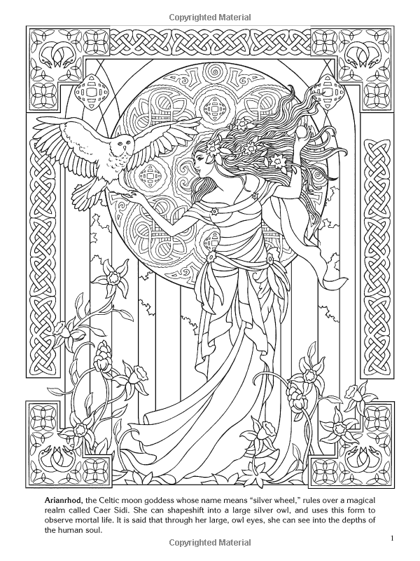 Goddesses coloring book dover classic stories coloring book celtic coloring coloring pages coloring books