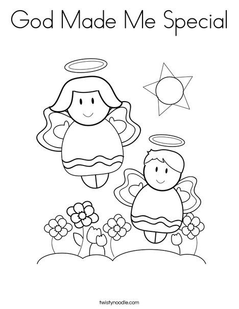 God made me special coloring page