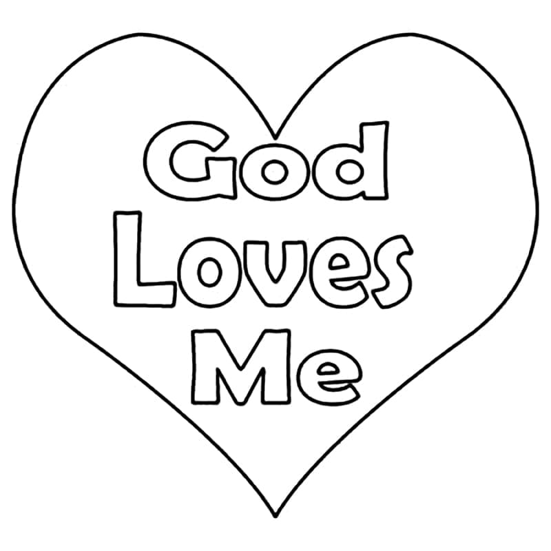 God loves me coloring pages