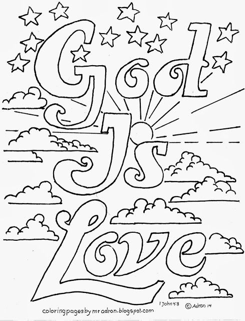 God is love coloring pages free