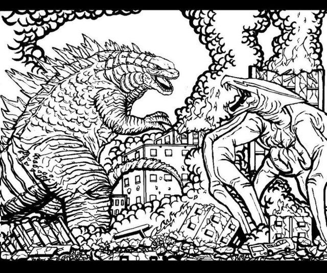 Wonderful photo of godzilla coloring pages