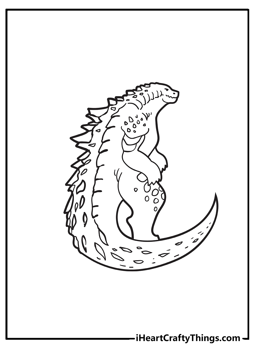 Scary godzilla worksheet