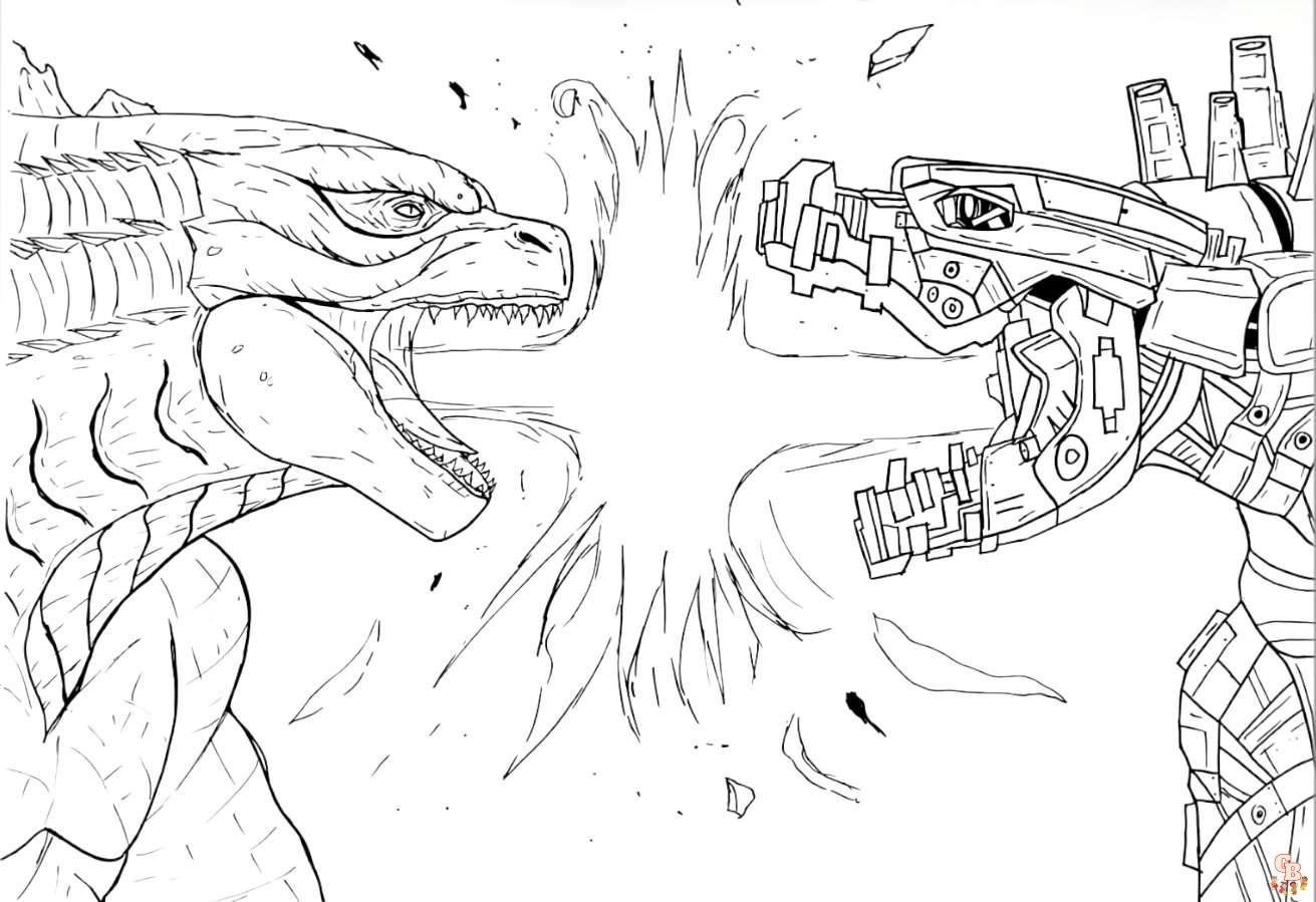 Get roaring with free godzilla coloring pages from