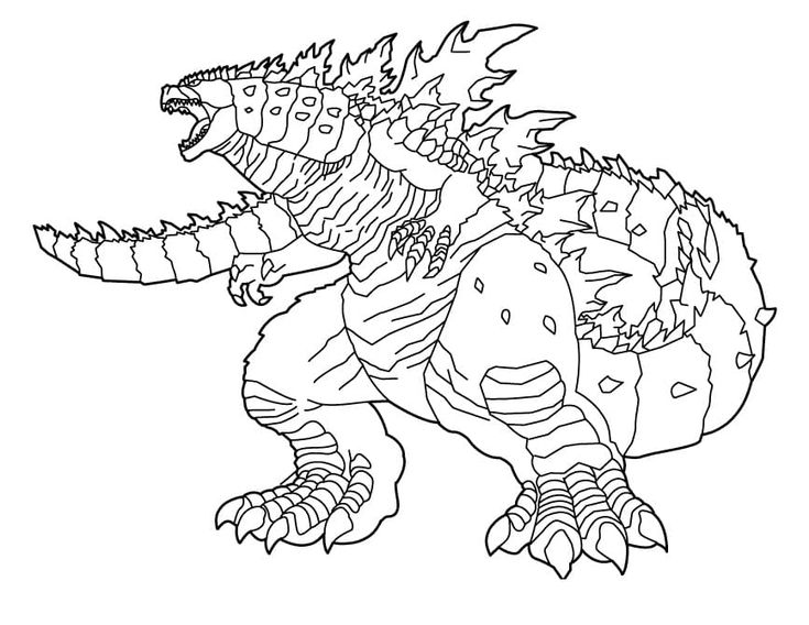 Godzilla coloring pages