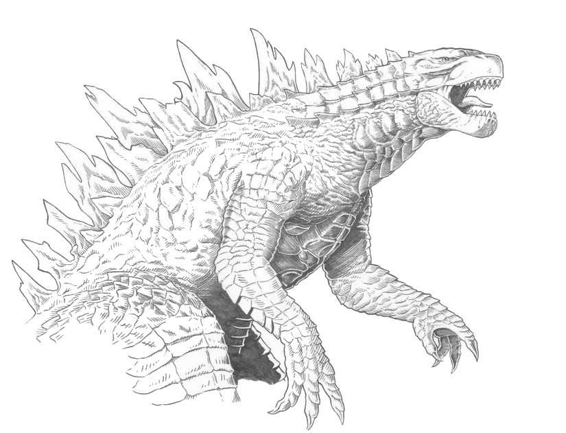 Coloring pages godzilla