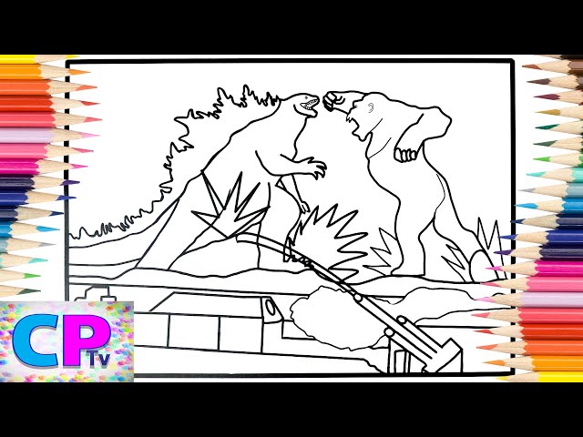 Godzilla vs kong coloring pagesonsters coloringelektronoia