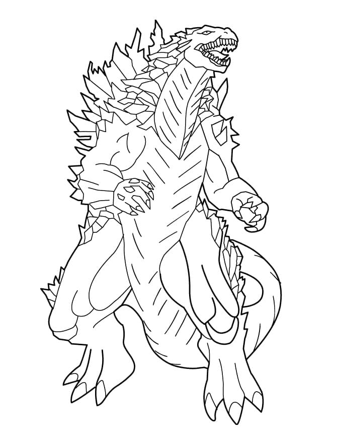 Godzilla coloring pages printable for free download