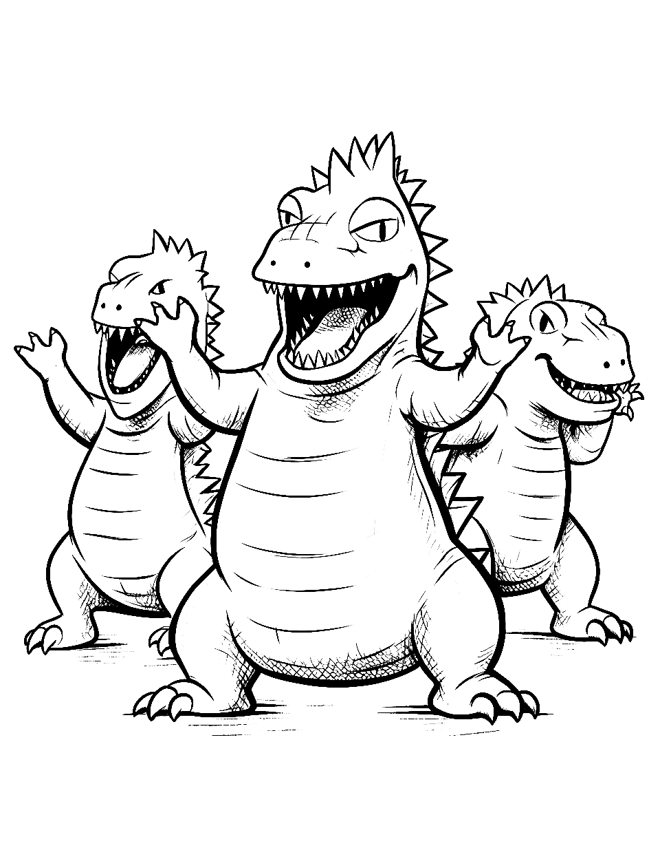 Godzilla coloring pages free printable sheets