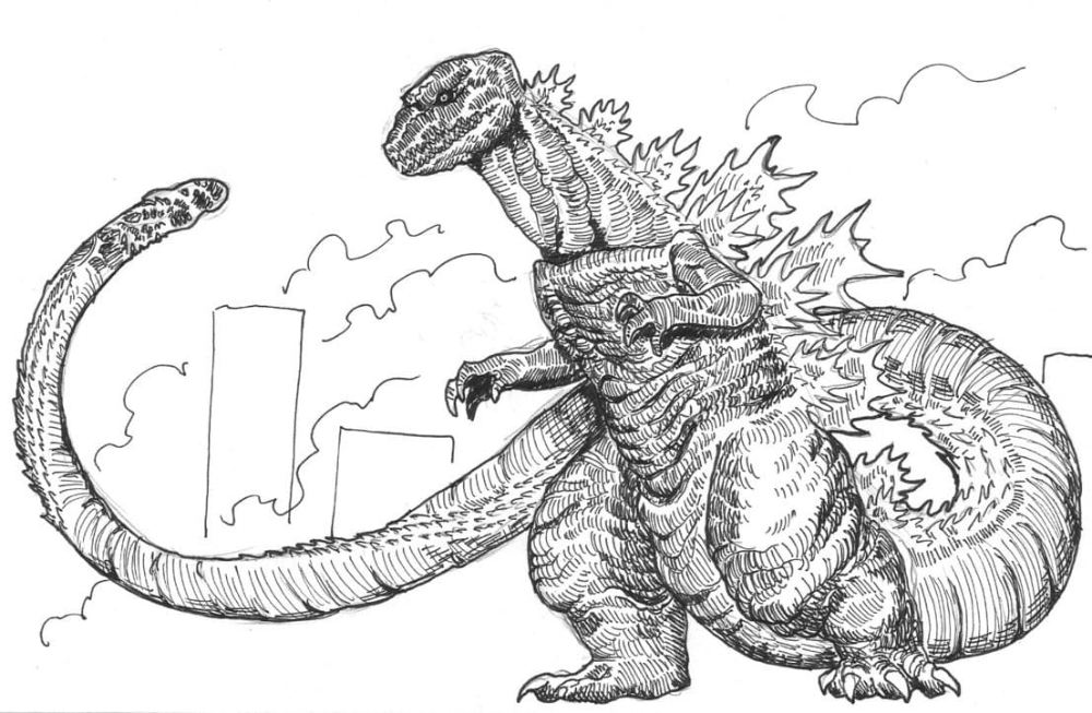 Godzilla coloring pages print monster for free coloring pages elephant coloring page mom coloring pages