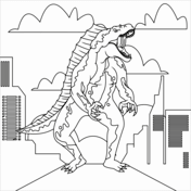 Godzilla coloring pages free coloring pages