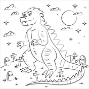 Godzilla coloring pages free coloring pages