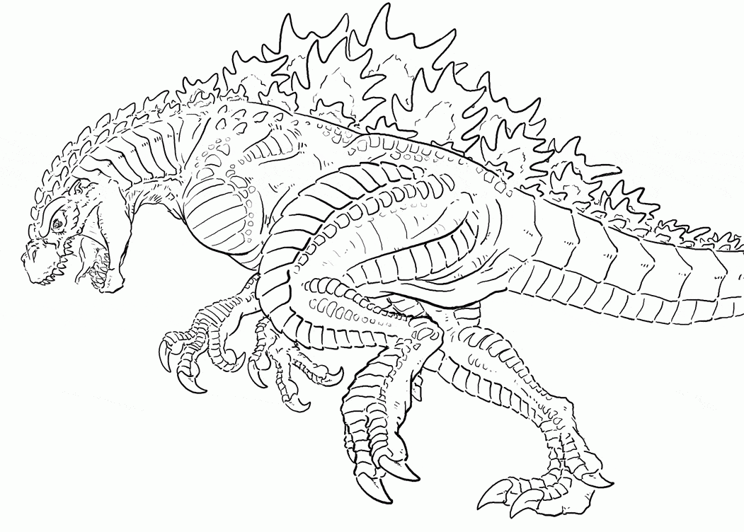 Free godzilla coloring pages