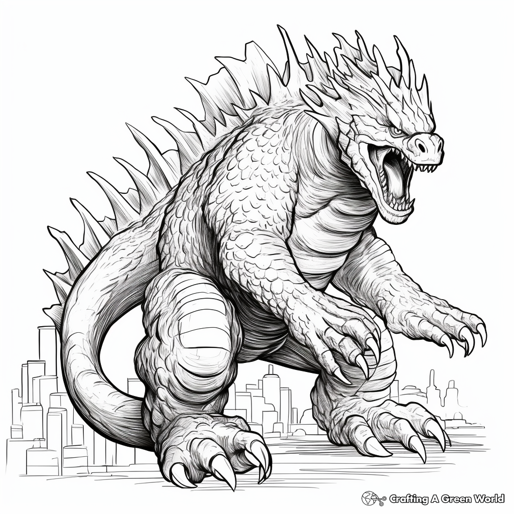 Godzilla coloring pages