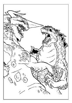 Printable godzilla coloring pages bring the legendary monster to life pages