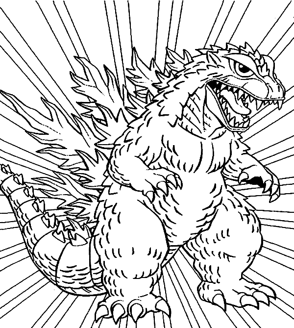 Godzilla coloring pages printable for free download