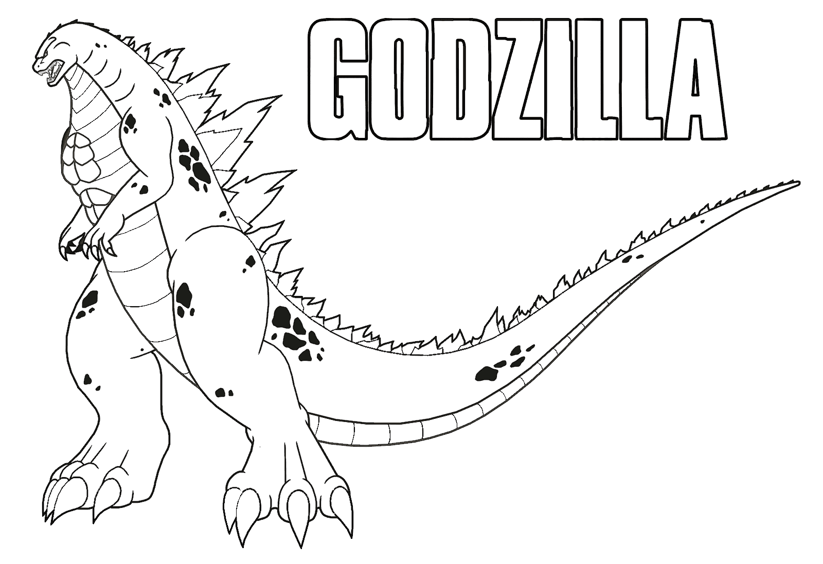 Godzilla coloring pages printable for free download