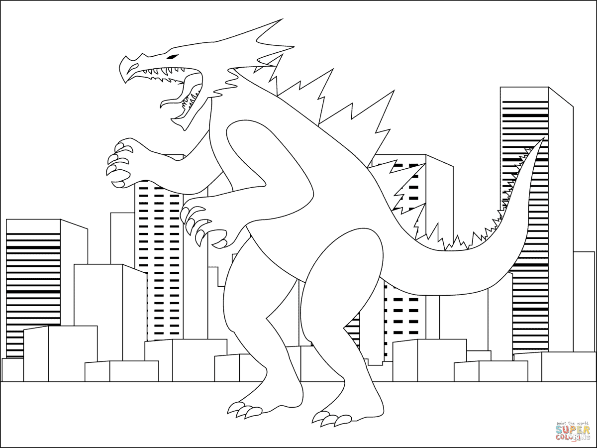 Free godzilla coloring pages