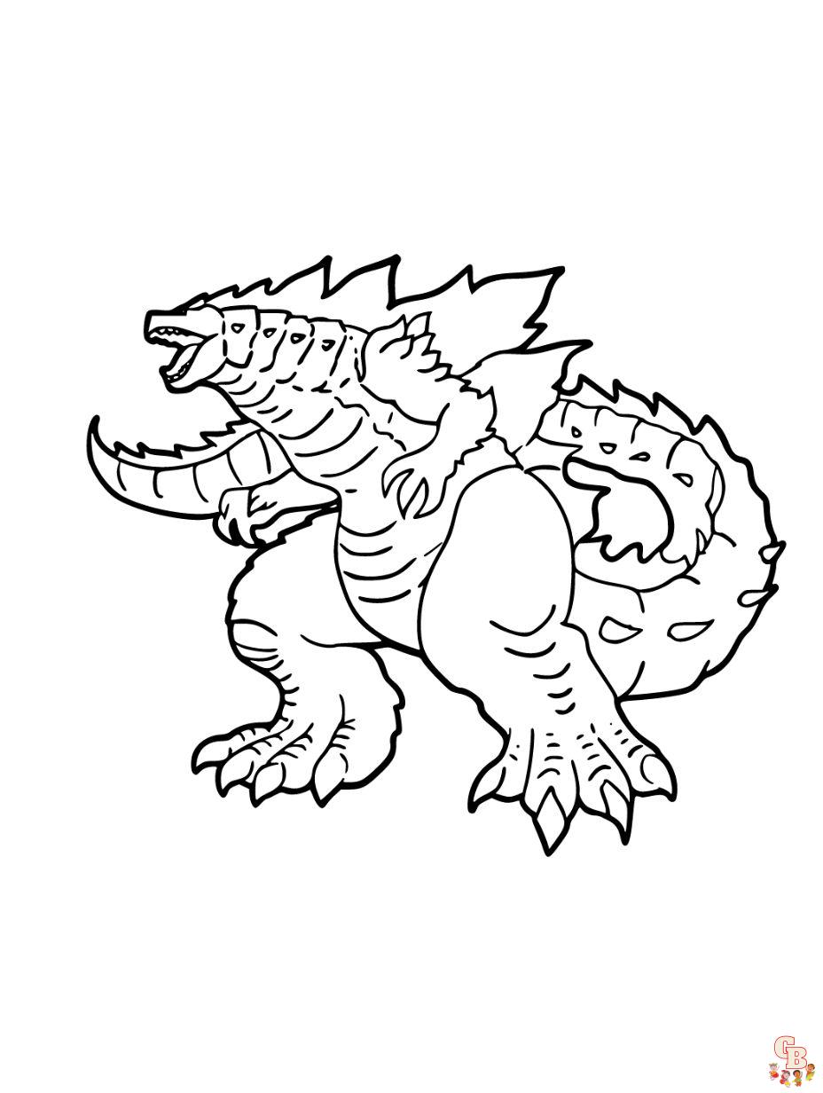 Get roaring with free godzilla coloring pages from