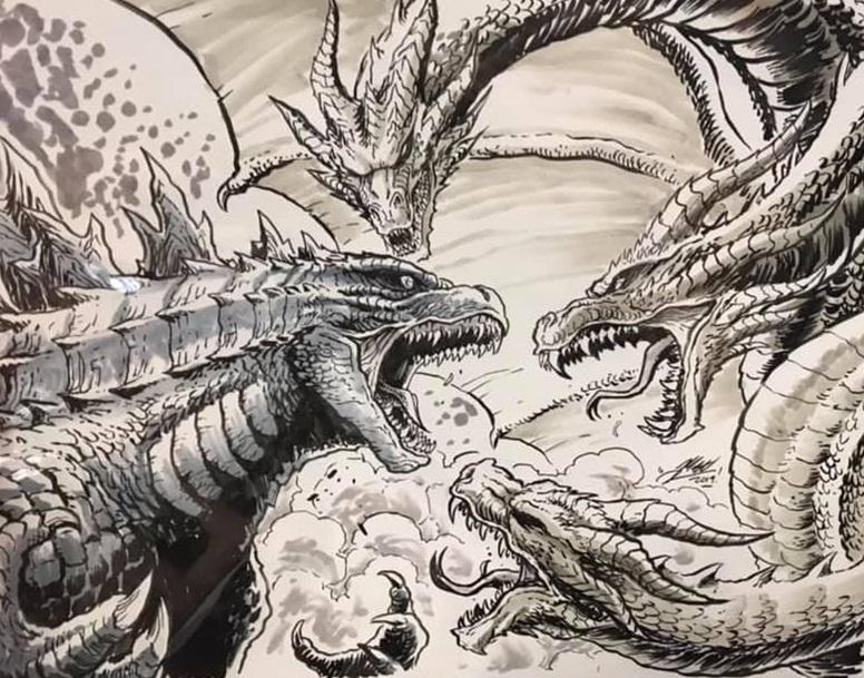 Godzilla vs king ghidorah by matt frank rgodzilla