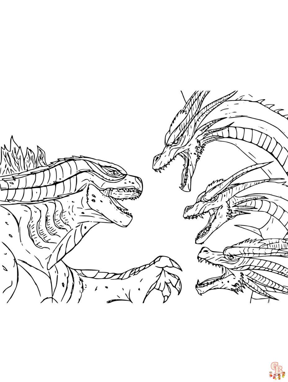 Get roaring with free godzilla coloring pages from