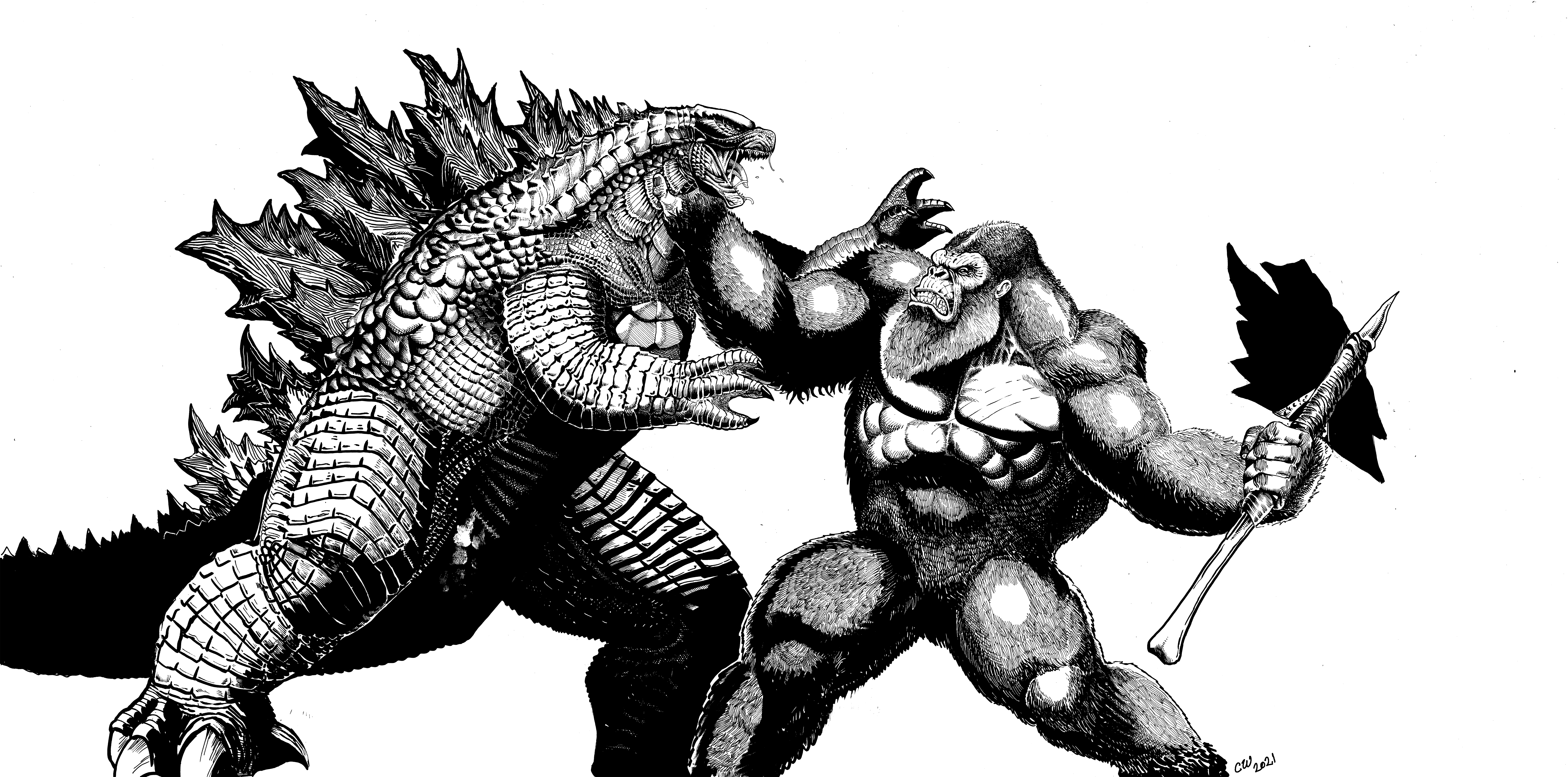 Godzilla vs kong by christianwillett on