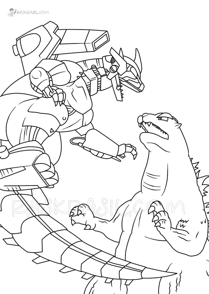 Mechagodzilla coloring pages printable for free download