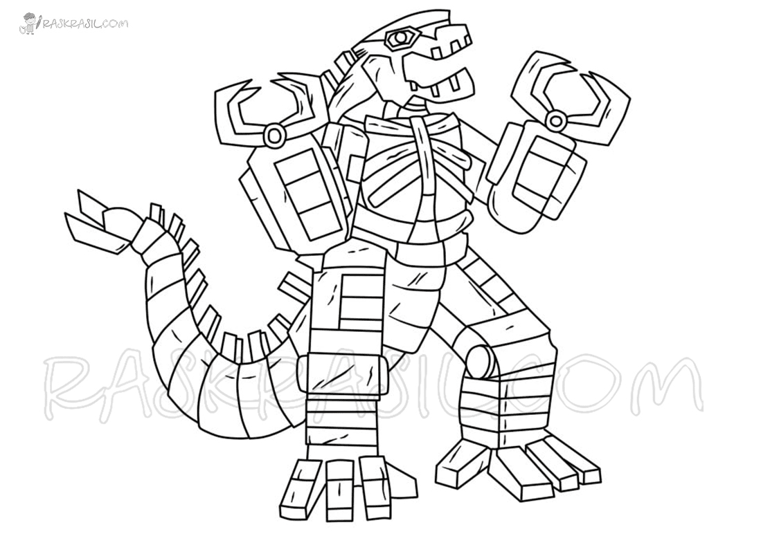 Mechagodzilla coloring pages printable for free download