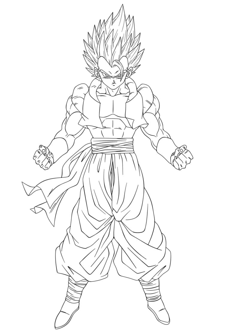 Gogeta is strong coloring page