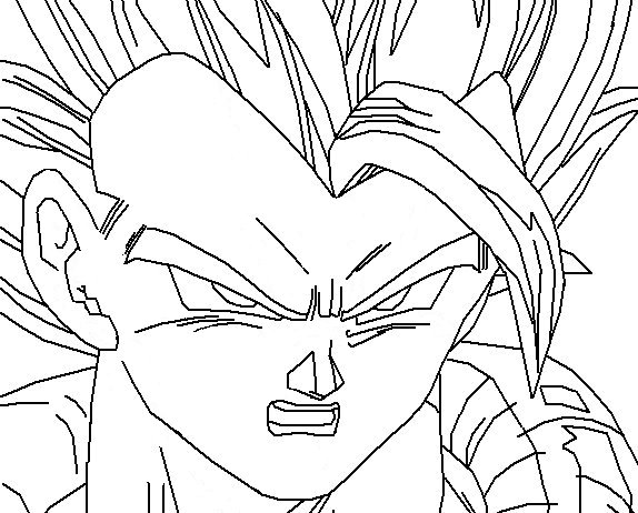 Gogeta colouring page