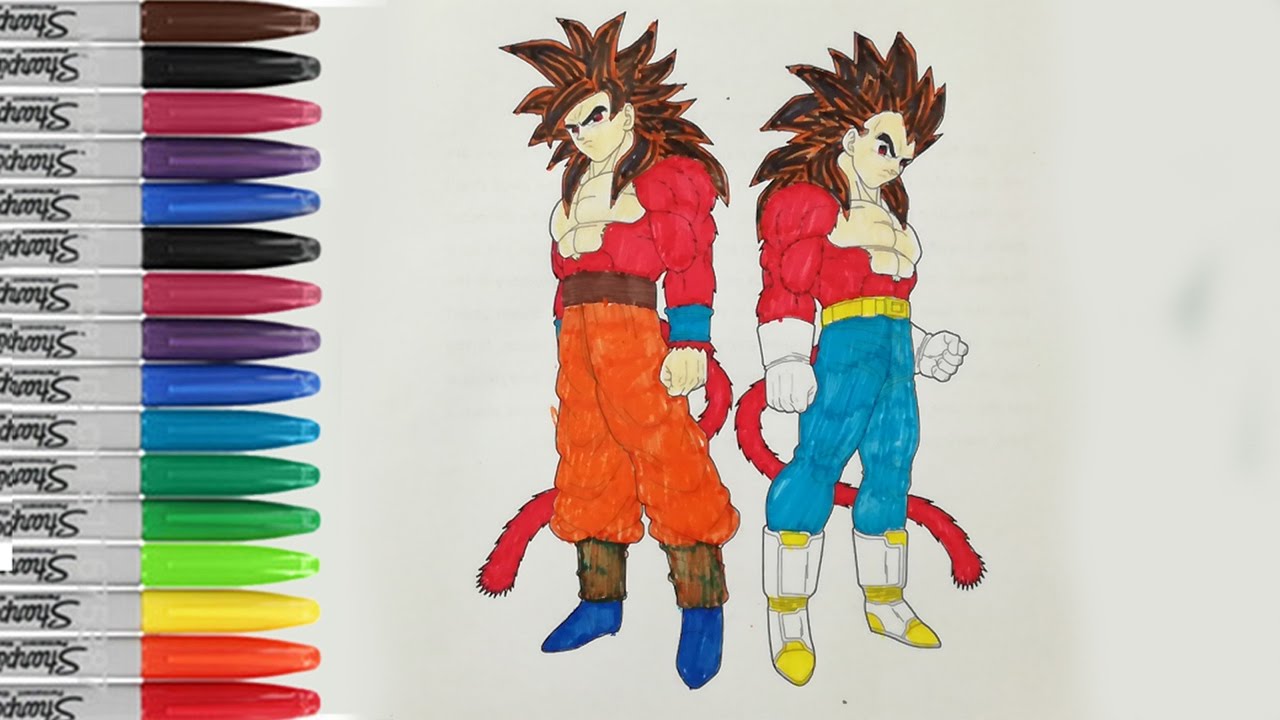 Goku and vegeta super saiyan coloring book pages dragon ball z sailany coloring kids