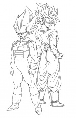 Goku and vegeta coloring pages