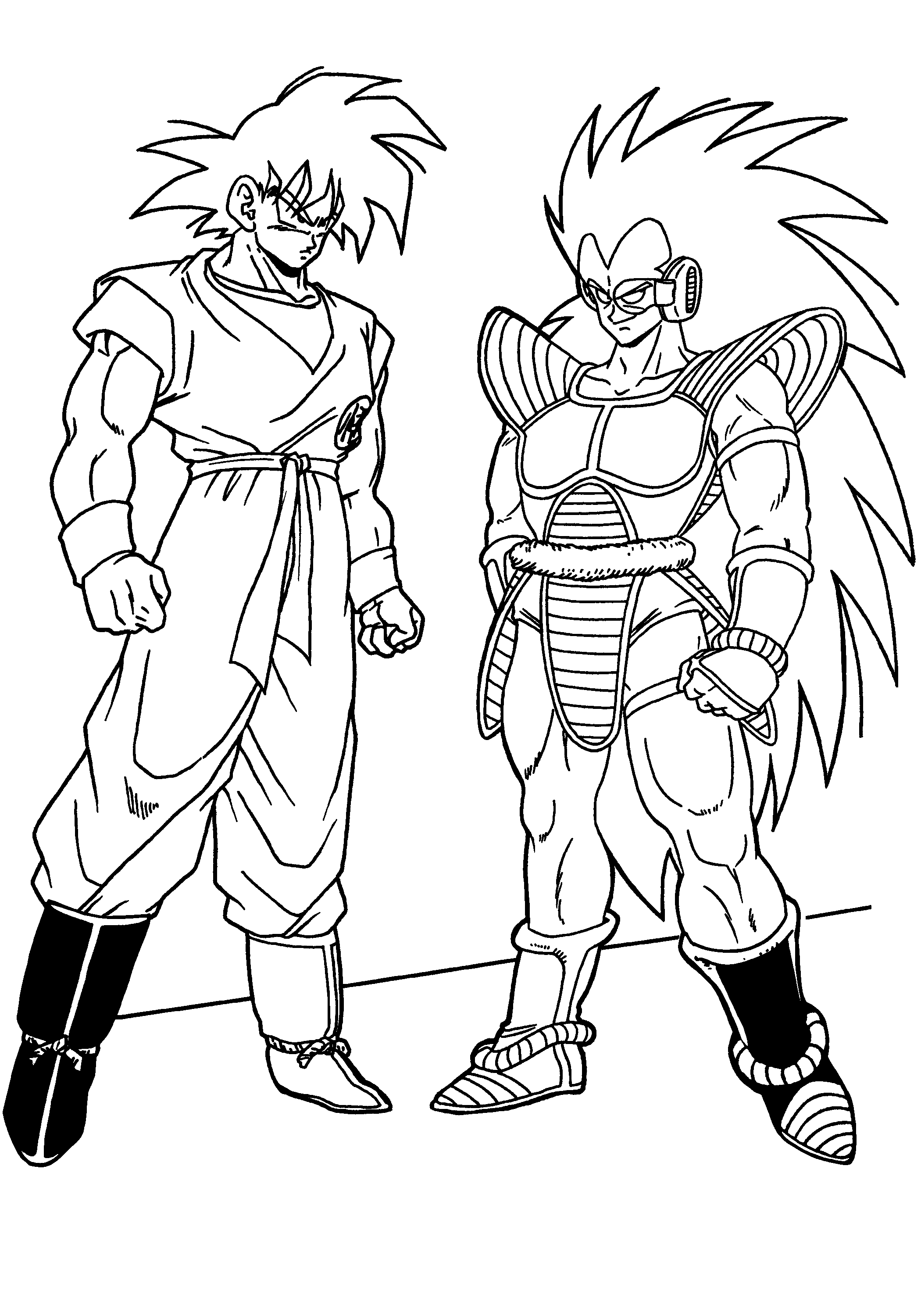 Free printable dragon ball z coloring pages for kids