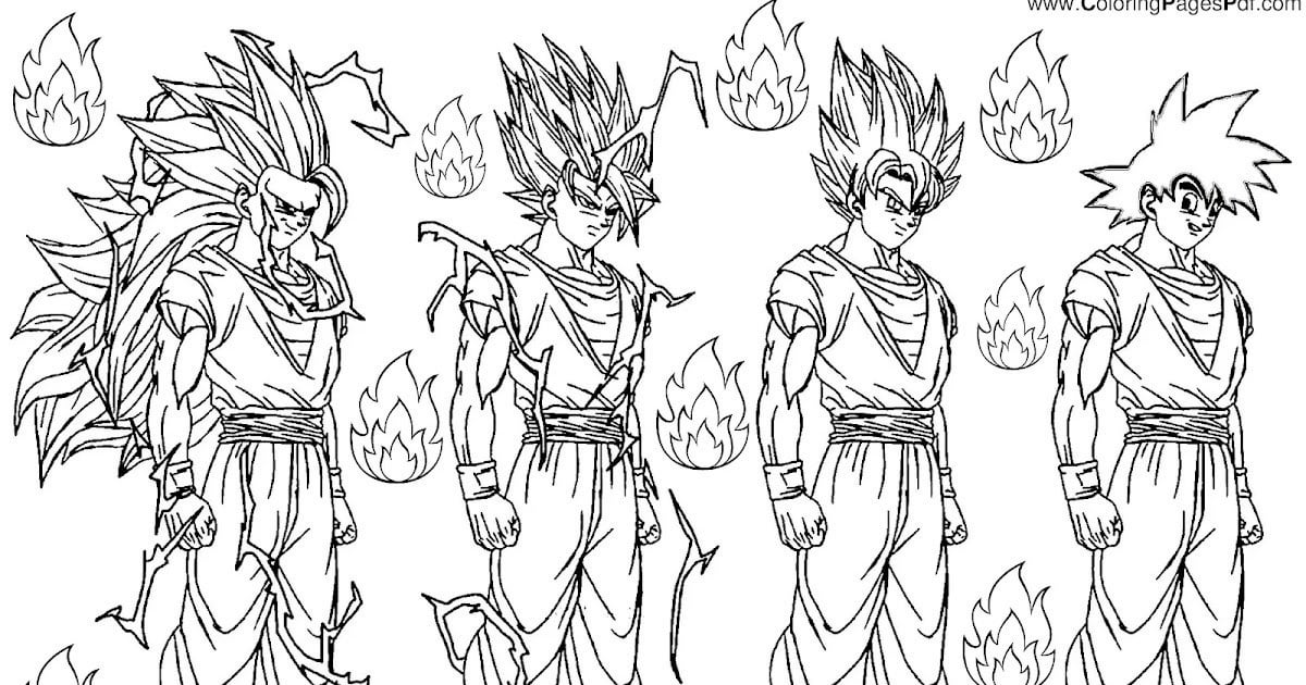 Dragon ball z coloring pages goku super saiyan god rcoloringpagespdf