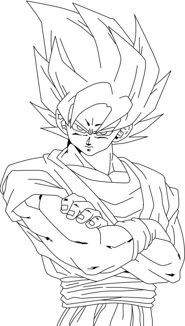 Coloring pages goku super saiyan fedical goku coloring pages