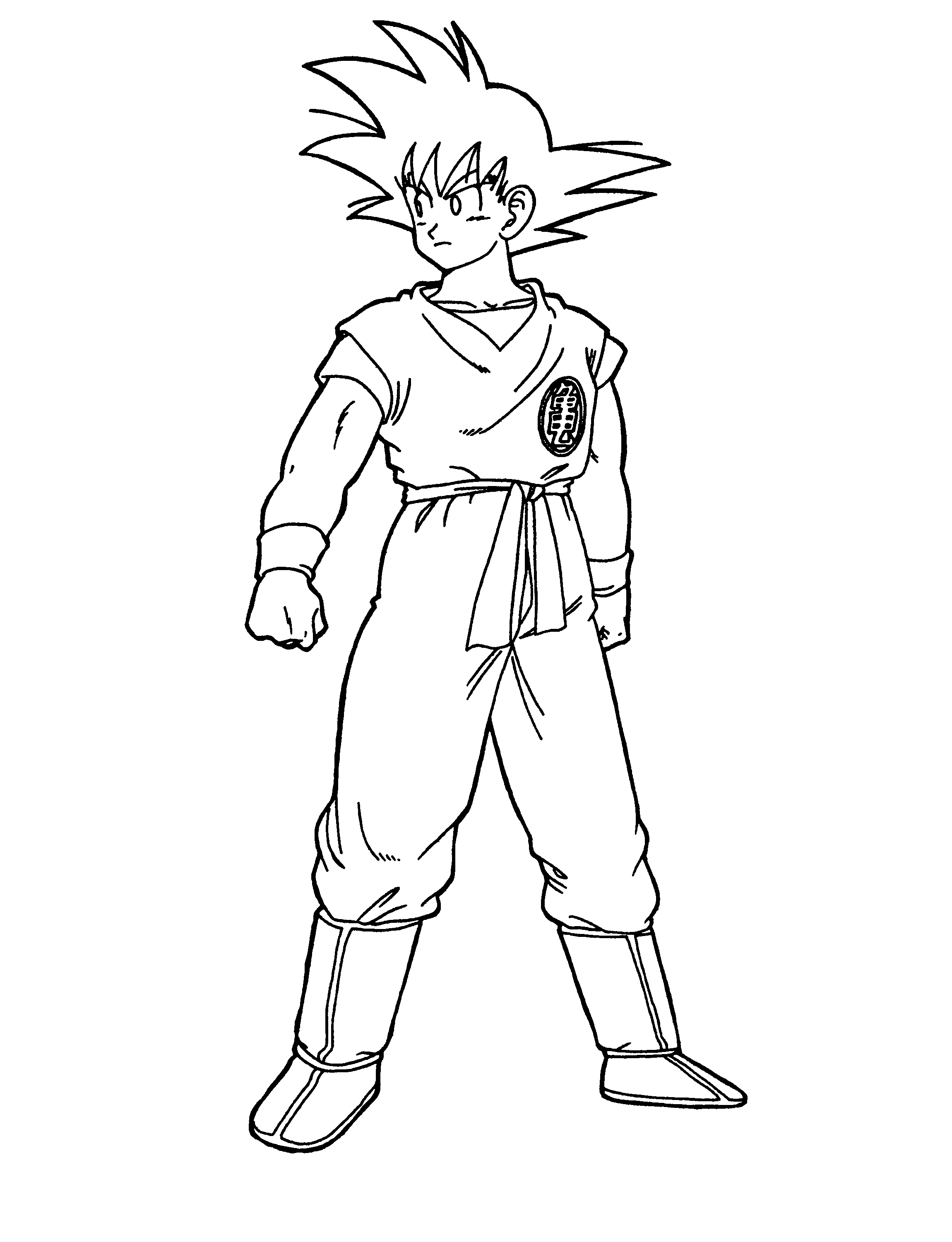 Free printable dragon ball z coloring pages for kids