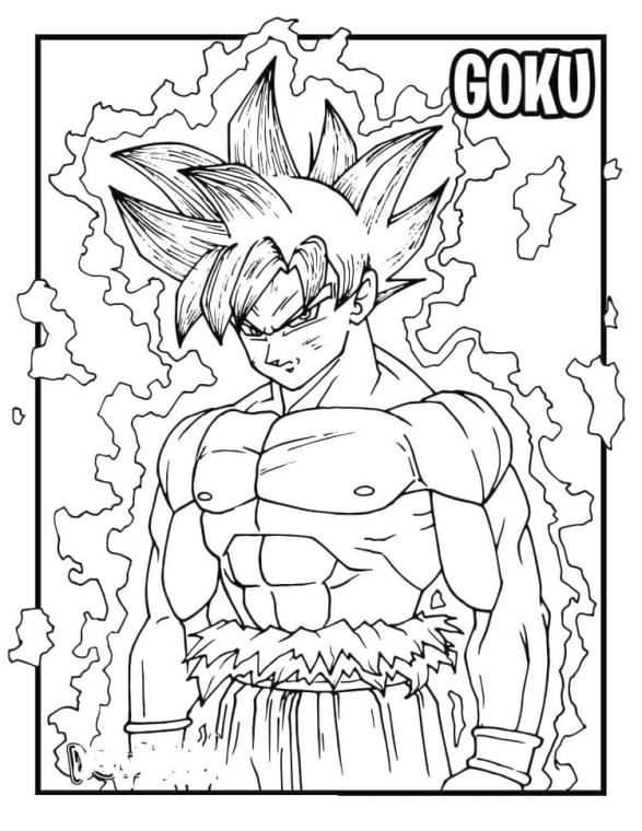 Free printable goku coloring pages