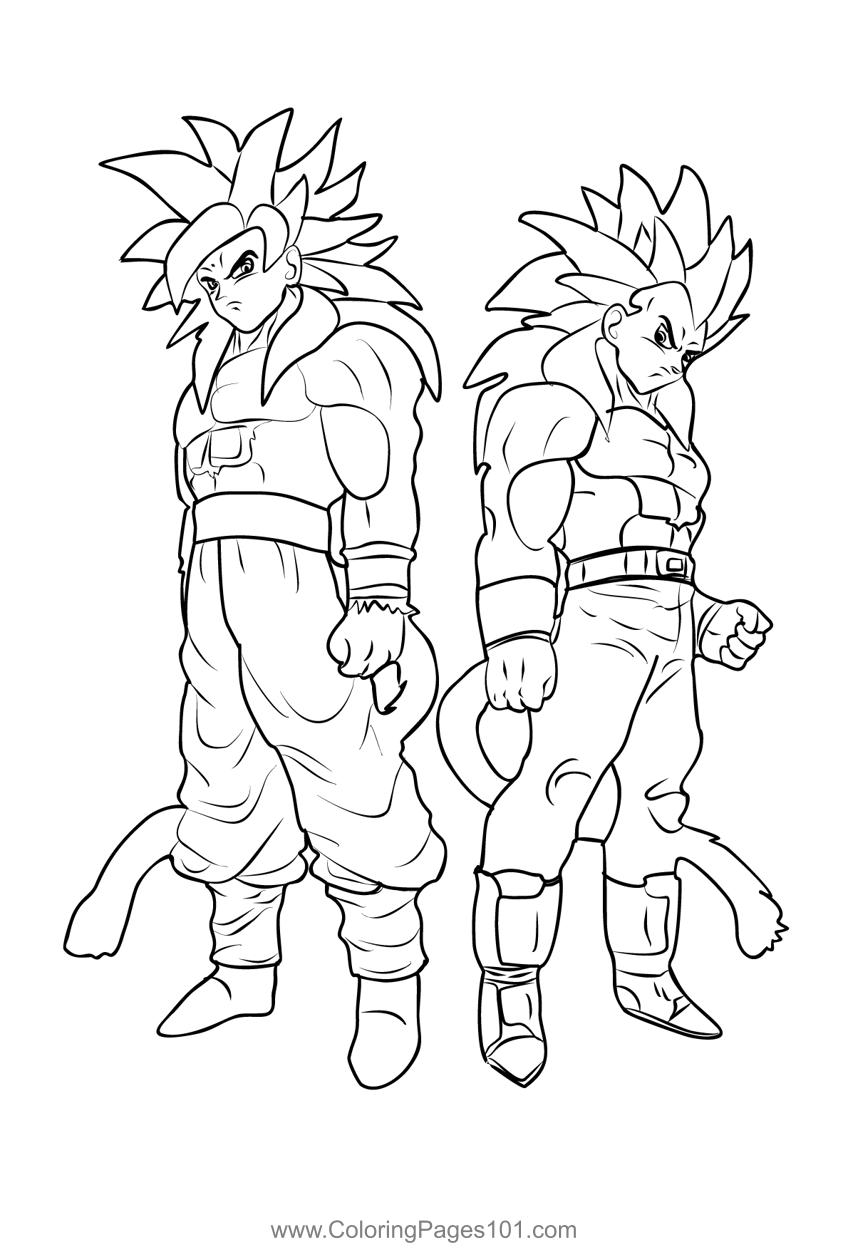 Goku coloring page for kids