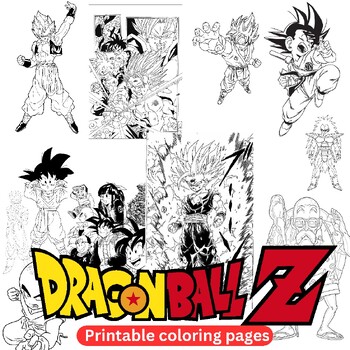 Get lost in the excitement of dragon ball z with our goku coloring pages pdf