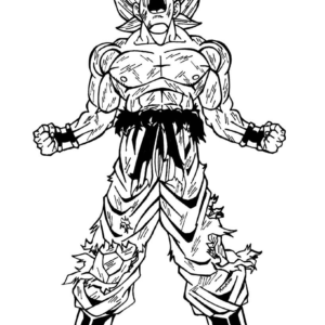 Son goku coloring pages printable for free download