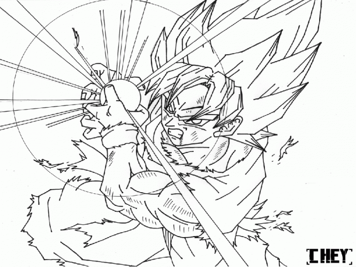 Super saiyan goku coloring pages goku desenho desenhos dragonball dragon ball