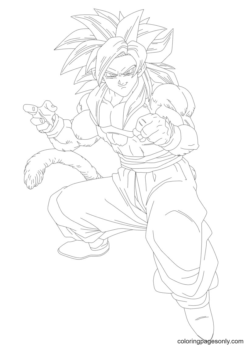 Son goku coloring pages printable for free download