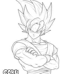 Son goku coloring pages printable for free download