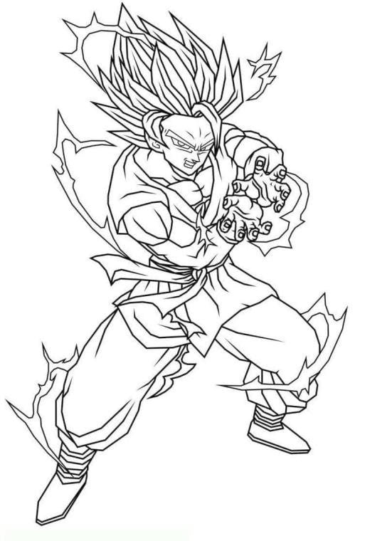 Pages of goku coloring pages