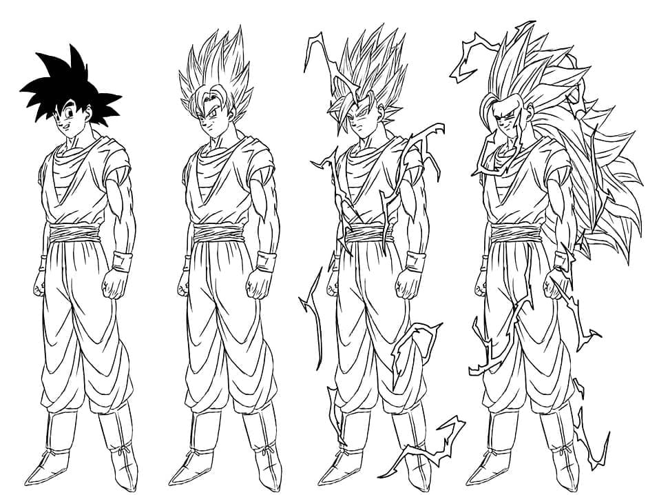 Gokus super saiyan coloring page