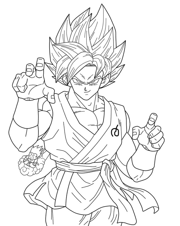 Goku super saiyan coloring page