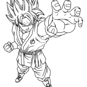 Son goku coloring pages printable for free download