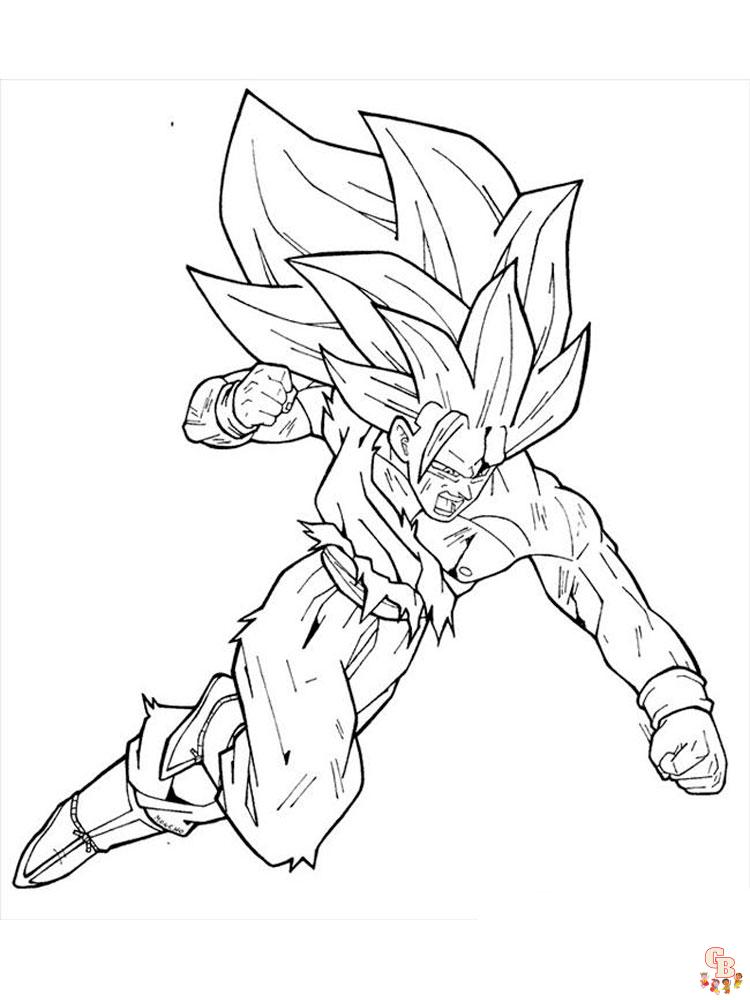 Free printable goku coloring pages by