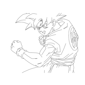 Son goku coloring pages printable for free download