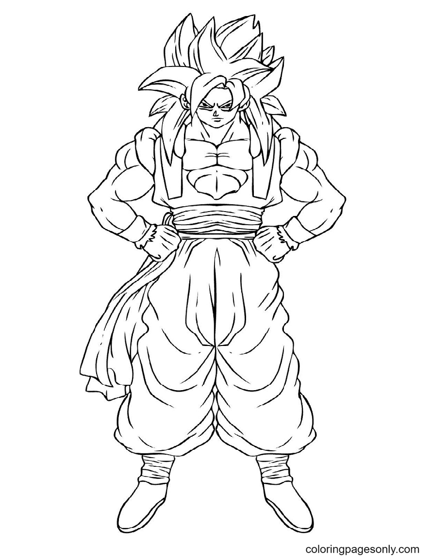 Son goku coloring pages printable for free download