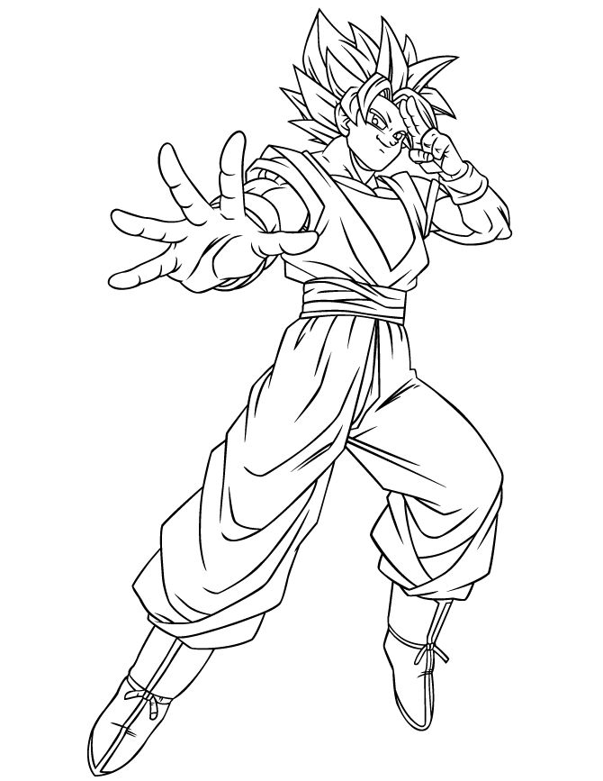 Goku ssj coloring pages coloring pages dragon ball gt goku